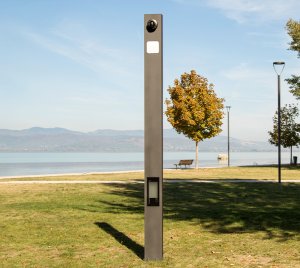 Modular Pedestrian-Scale Light Column with Smart Node, Motion Sensor, and Wi-Fi Integration for Urban Safety and Security