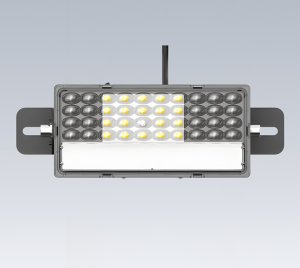 LED Tunnel Light for Roadway and Subway Infrastructure Applications with High Luminous Efficiency and Glare Control