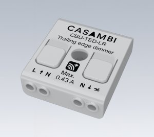 Wireless Casambi Bluetooth Long-Range Trailing Edge Dimmer for LED Drivers with Sensor Input and Smart Lighting Control