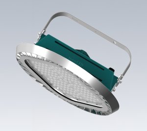Industrial LED Crane Light for High-Temperature Environments up to 80 Degrees Celsius with DALI-2 Dimming and Casambi Network Integration