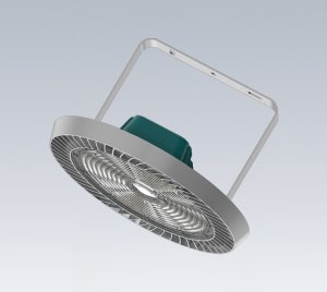Industrial LED High Bay Light for Large Warehouses, Production Halls, and Manufacturing Facilities with Integrated DALI-2 Lighting Control