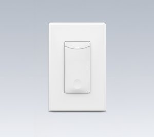 Single-Button Line Voltage Wall Switch with 3-Way Control and LED Indicatorfor Commercial Lighting Applications