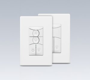 Battery Powered Remote Wall Switch for Wireless Dimming and On/Off Control of Indoor Lighting Systems
