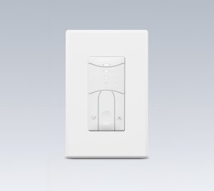 Wireless Scene Selector and Dimmer with Battery Power for On/Off and Raise/Lower Control Across Multiple Load Controllers