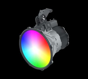 High-Power LED Stadium Light with Broadcast-Quality White Light, RGB Color Mixing, Wireless DMX, and and Scene Presets for Dynamic Effects