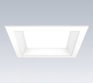 6-Inch Square Cleanroom LED Downlight with IP66 Room-Side Protection for Hygienic Healthcare and Laboratory Applications