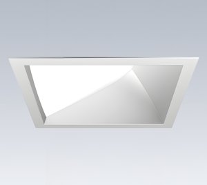 6 Inch Square Recessed LED Wall Wash Light with Tunable White and WarmDim Features