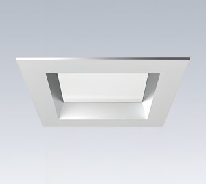 2-Inch Square Recessed LED Downlight for Shower and Steam Room Environments with High Ambient Temperature Capability