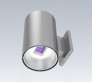 Wall Mount Cylinder Light with 222nm Far-UVC Wavelength for Continuous Pathogen Inactivation in Occupied Spaces