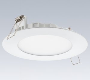 Air-Tight Flat Wafer LED Downlight with Slim Canless Construction and Switchable Color Temperature Options
