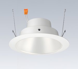 Round 6-Inch LED Retrofit Trims with Choice of Baffle or Cone Inserts and Quick Connect Installation Options