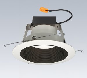 6-Inch Round WarmDim Retrofit LED Trim Modules with Baffle and Cone Inserts for Insulated Housings