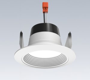 4-Inch LED Retrofit Trim Module with Refined Baffle Detailing and Deep Regression for Glare Control
