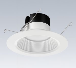 Switchable White LED Downlight Trim Kit with Multiple Color Temperatures and Interchangeable Finish Inserts