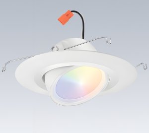 Smart Adjustable LED Trim Kit with RGBW and Tunable White Color Control with Wireless Control via Bluetooth or Zigbee