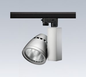 LED Track Head with 277V Two-Circuit Two-Neutral Track Compatibility and HTEK Adapter for Two-Circuit Track Systems