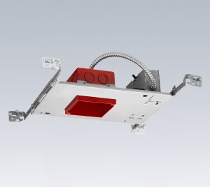 4-Inch IC-Rated LED Downlight Housing for Fire-Rated Ceilings with Adjustable Bar Hanger Mounting