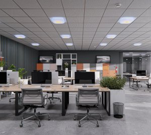 Circadian Ceiling Light with Gradient Circadian Optimization Technology and Compliance with WELL and RP-46-23 Standards