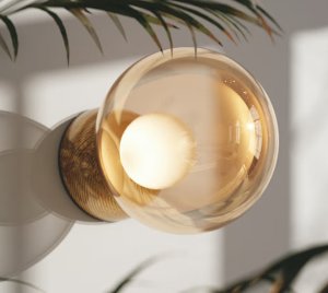 Luxury Wall Sconce with Minimalist Geometry and Multi-Tone Metallic Nanocoating with Soft Warm 2700K LED Module