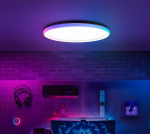 Yeelight Smart Edge-Lit Ceiling Light with Tunable White and RGB Ambient Lighting for Immersive Gaming and Entertainment Atmospheres