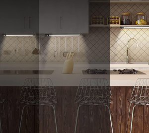 Yeelight Rechargeable Under Cabinet Lights with Motion Sensor for Kitchens, Closets, Stairways, and Hallways