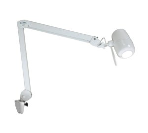 Wall-Mount Medical Examination Light with Low Patient-Facing Temperature and Adjustable Intensity from 10% to 100%