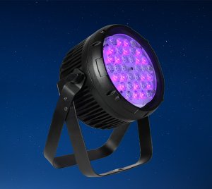 High-Output UV LED Blacklight PAR Light with Dimming Control, Pixel Pattern Effects, and DMX Compatibility