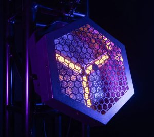 Warm White LED Blinder Light with Integrated RGB Background Effects and Professional DMX Control