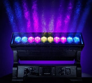 Outdoor RGBW LED Moving Head Batten Light with Motorized Zoom, Pixel-Mapped Effects, and 3-Layer DMX Control