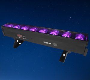 RGB LED Rainbow Light with Strobe Effects, Color Mixing, Variable Dimming, and DMX-512 Control