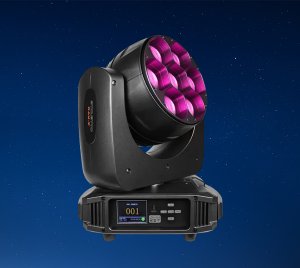 RGBW LED Moving Head Wash and Beam Light with Pixel Mapping and Speed Controllable Shape Macros