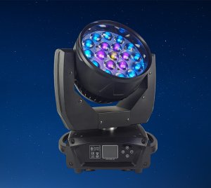 RGBW LED Moving Head Light with Multi-Zone Pixel Mapping and USITT DMX-512 Control