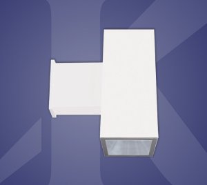 Square Outdoor Up/Down LED Wall Light with Direct and Indirect Distribution, 0-10V or DMX Dimming