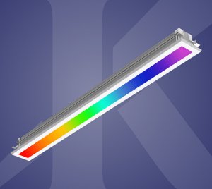 Vandal- and Ligature-Resistant RGBW Linear Slot Light with DMX Lighting Control for Behavioral Health Facilities