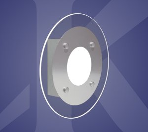 Round Surface Mount MRI Wall Sconce with ADA Compliant Construction and Edge Glow Acrylic Diffuser