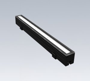 Exterior Low Voltage Linear Static White LED Wall Grazer with Adjustable Mounts and Continuous Run Options