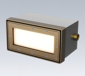 Rectangular Fountain and Reflecting Pool Light with Pressure Grounding Lugs and 3/4-Inch NPT Conduit Entrance