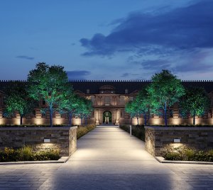 Exterior Semi-Recessed LED Wall Light for Pathway Borders, Façade Corners, and Building Entry Zones