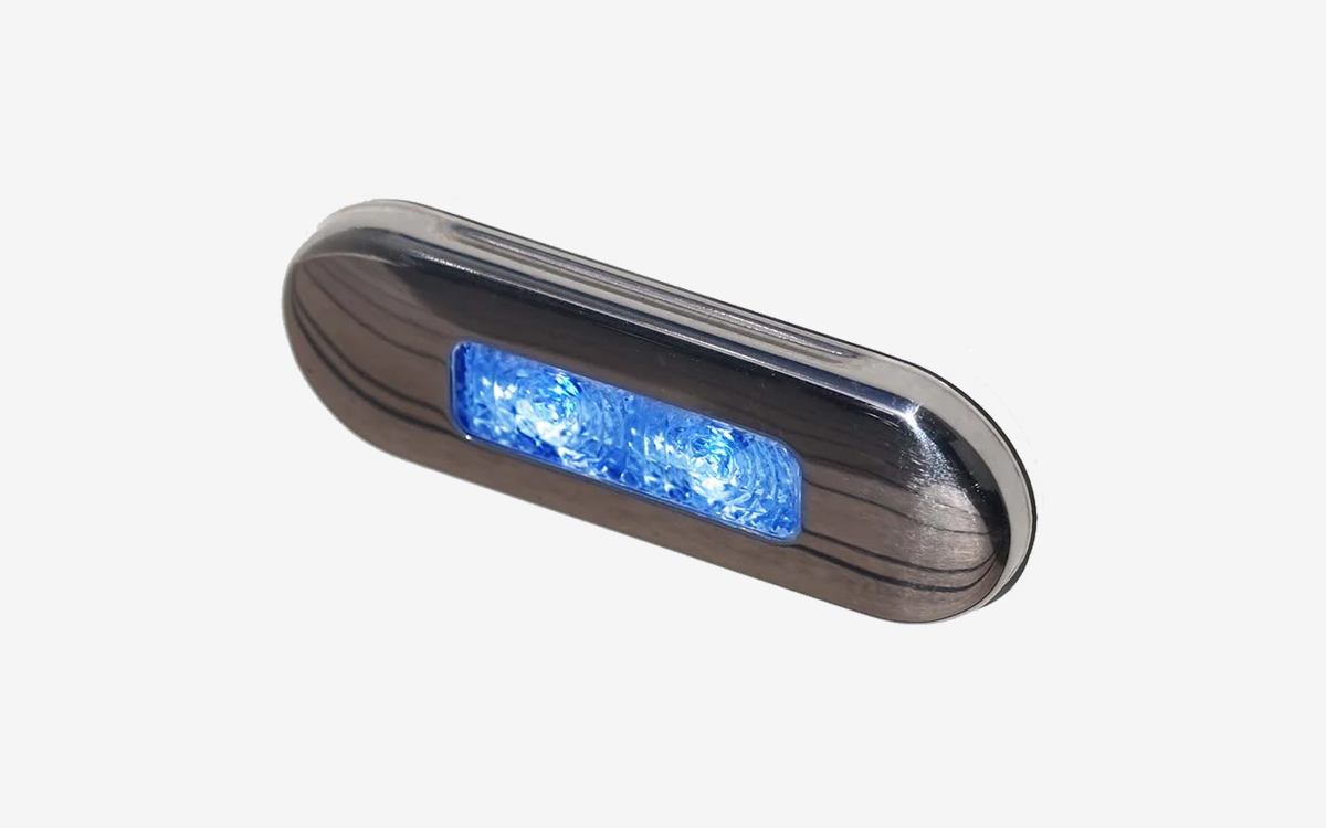 10-33V DC Multivolt Oblong LED Step Light for Boats, Yachts, and Coastal Walkways