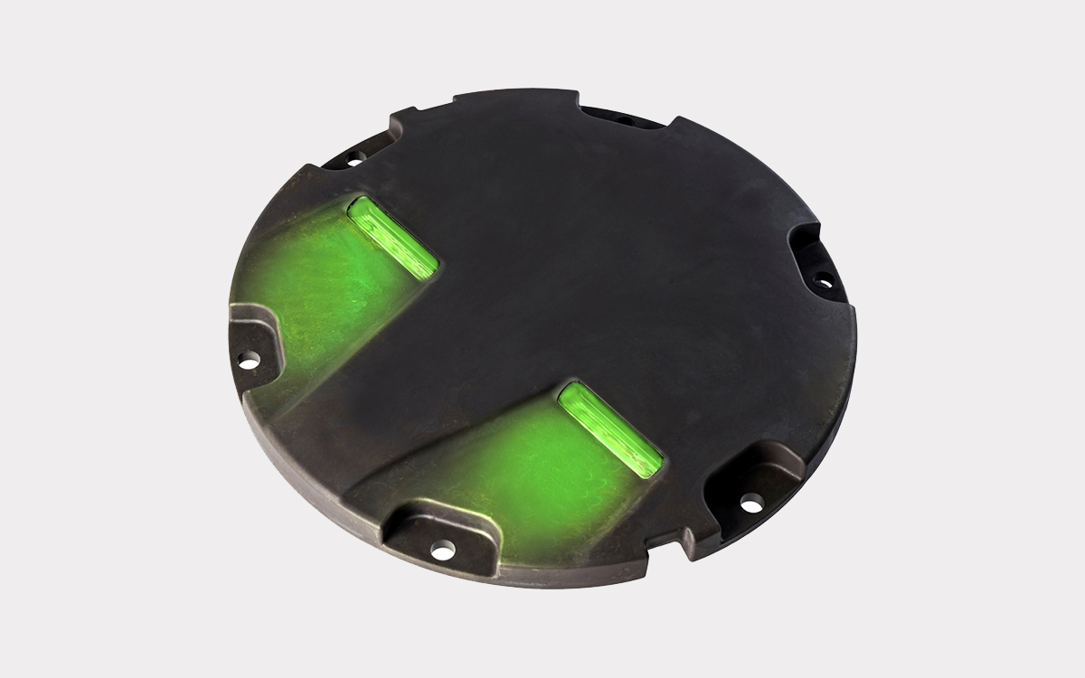 12-Inch LED Runway Threshold and End Inset Light with Bidirectional Output for ICAO and FAA Compliance