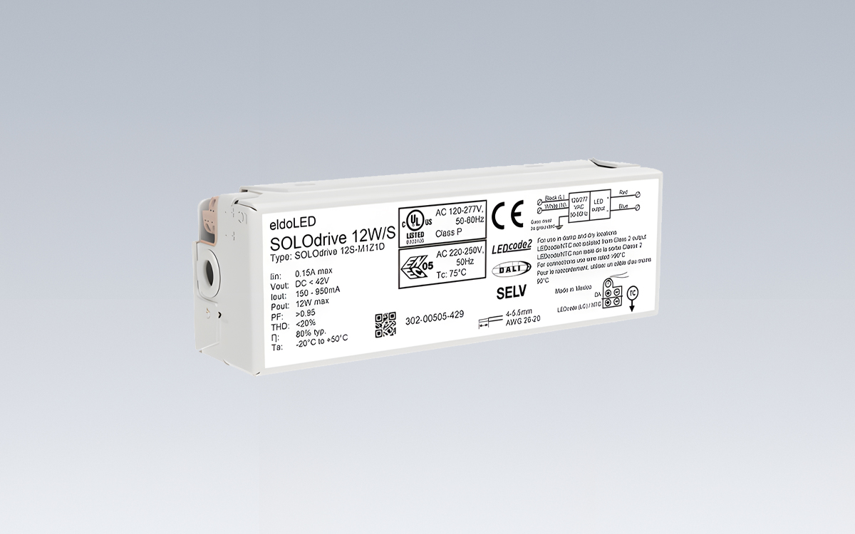 12W Small Form Factor LED Driver with DALI-2 and 0-10V Dimming Control for Architectural Lighting Applications