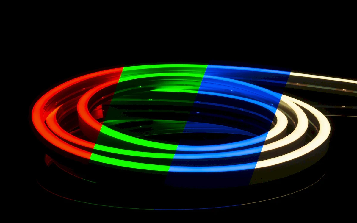 24V RGBW Color Changing LED Neon Strip Light with DMX Dimming Control for Dynamic Architectural Lighting