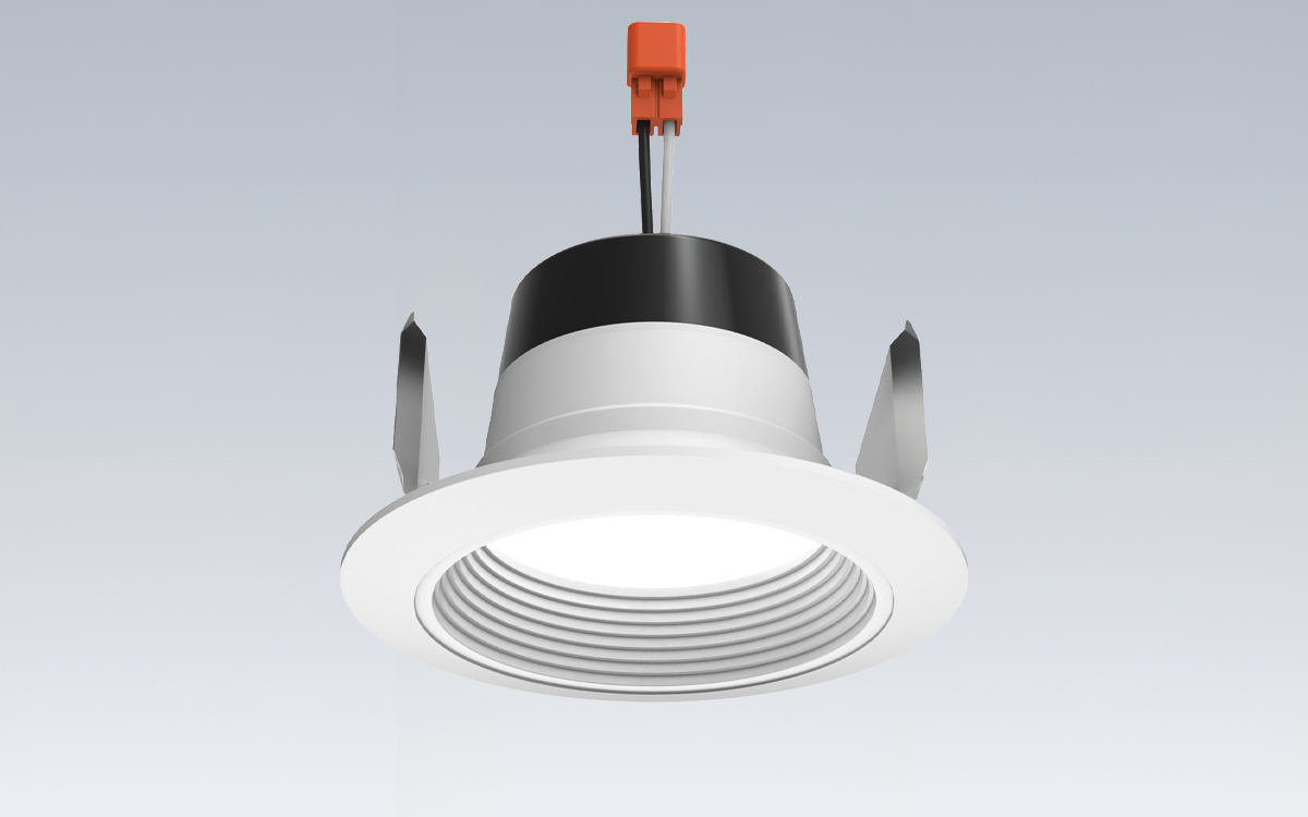 4-Inch LED Retrofit Trim Module with Refined Baffle Detailing and Deep Regression for Glare Control