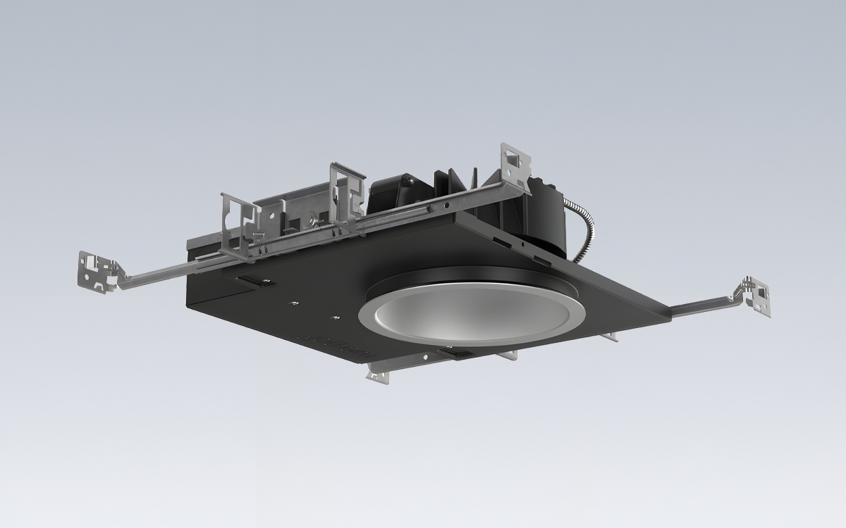 6-inch Round Shallow Recessed LED Downlight with R9 Above 50 in 90 CRI, Wired and Wireless Integration