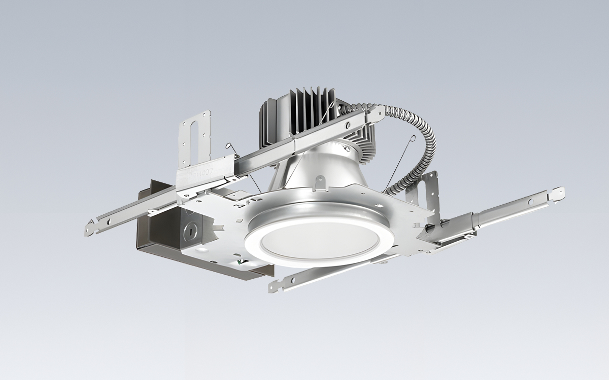 6 Inch Round Shower LED Downlight with Wet Location and IP66 Splash Zone Compliance