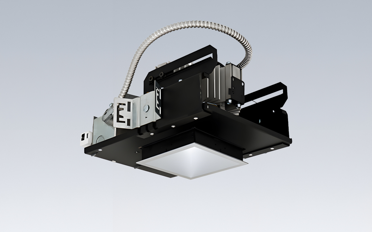 6-Inch Square LED Downlight with Multiple Dimming Protocols Including 0–10V, DALI, and DMX for Networked Lighting Systems