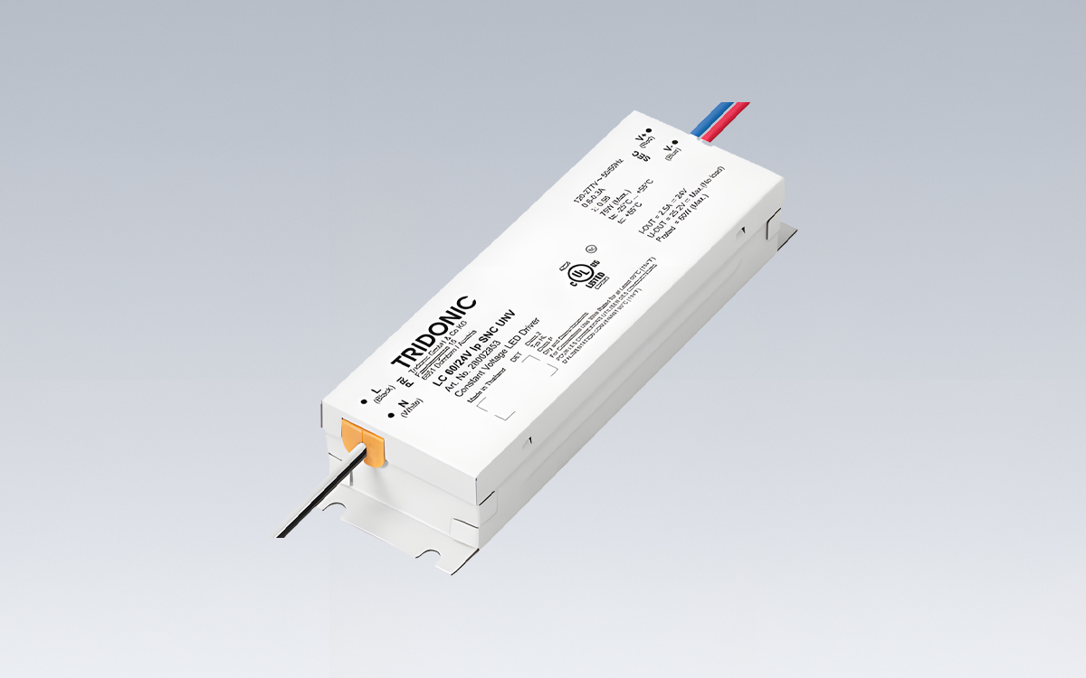 60W Constant Voltage LED Power Supply for Universal Input Power Systems and Commercial Lighting Installations