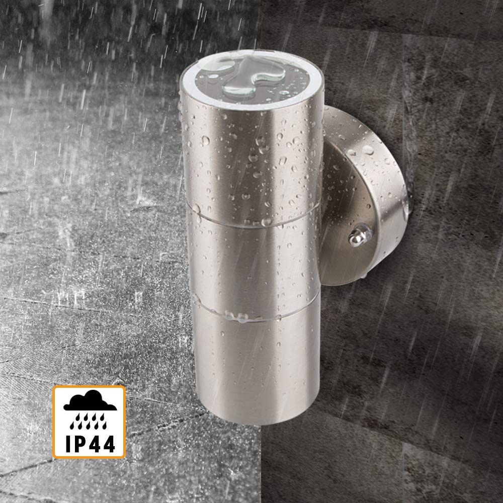Modern outdoor wall lights double up down stainless steel lamps fixture, use GU10 (not Included) IP44 waterproof