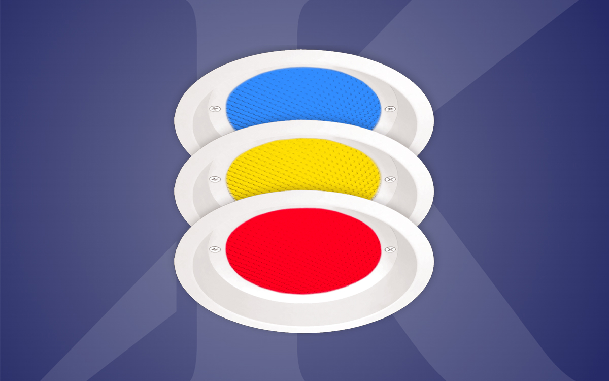 8" Static RGB Color Lensed Downlight for Darkroom, Education, and Theater Environments