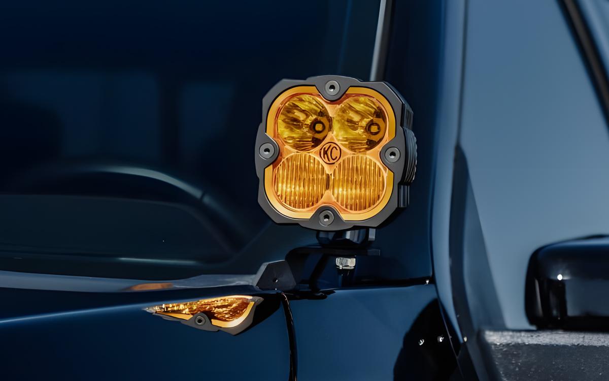 A-Pillar Off-Road LED Light System with Spot and Flood Beam Pair Packs for Ford Trucks